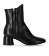 Halmanera Caren Black Heeled Ankle Boot In Black