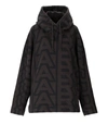 MARC JACOBS MARC JACOBS  THE MONOGRAM OVERSIZED CHARCOAL BLACK HOODIE