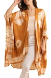Saachi Tie Dye Ruana In Sienna