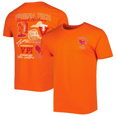Image One Orange Virginia Tech Hokies Vintage Through The Years 2-hit T-shirt