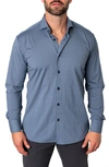 MACEOO MACEOO EINSTEIN MICROPATTERN STRETCH CONTEMPORARY FIT BUTTON-UP SHIRT