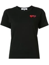 Comme Des Garçons Play Comme Des Garcons Play Black And Red Double Hearts T-shirt In Black
