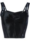 Dolce & Gabbana Lace Detail Bustier Top In Black