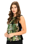 Eva Franco Gail Tank In Emerald Meadow In Green