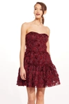 Eva Franco Cossette Dress In Burgundy