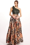 Eva Franco Anova Skirt In Glitter Bloom In Pink