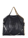 Stella Mccartney Falabella Fold Over Tote Bag In Black