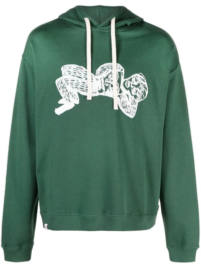 Charles Jeffrey Loverboy Printed Cotton Hoodie In Green