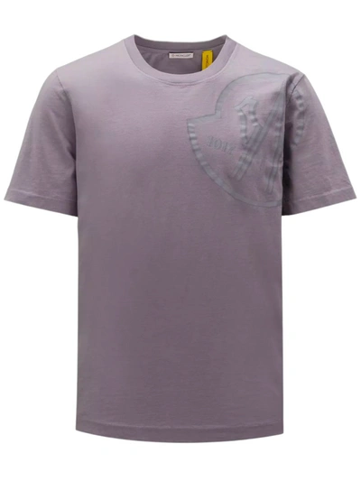 Moncler Genius 6 Moncler 1017 Alyx 9sm Logo-embellished Cotton-jersey T-shirt In Purple