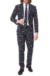 OPPOSUITS OPPOSUITS 'PAC-MAN™' TRIM FIT TWO-PIECE SUIT WITH TIE