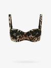 Dolce & Gabbana Leopard-print Stretch Silk Balconette Bra In Brown