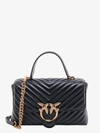 Pinko Mini Lady Love Bag Puff Chevron Handbag In Black