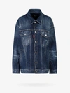 Dsquared2 Oversized Embellished Denim Jacket In Blue