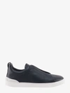 Zegna Triple Stitch Slip-on Sneakers In Blue