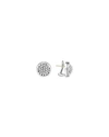 Lagos Sterling Silver Caviar Button Earrings In Silver