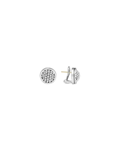 Lagos Sterling Silver Caviar Button Earrings