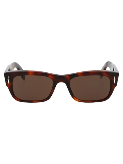 Cutler And Gross Cutler & Gross Rectangular Frame Sunglasses In Havana