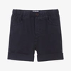 Il Gufo Boys Blue Cotton Shorts In Blue