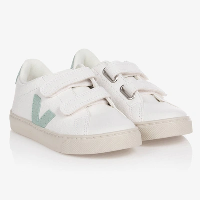 Veja Kids' Recife Chromefree Leather Trainers In White