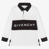 GIVENCHY BOYS WHITE & BLACK RUGBY SHIRT