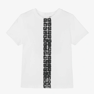 Givenchy Kids' Boys White 4g Logo Print T-shirt