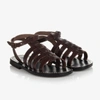 Bonpoint Open-toe Buckle-fastening Sandals In Brown