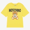 MOSCHINO KID-TEEN YELLOW TEDDY BEAR MAXI T-SHIRT