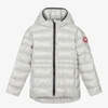 CANADA GOOSE GIRLS SILVER DOWN PADDED JACKET