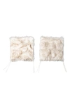 Luxe Laredo Set Of 2 Faux Fur Seat Cushions In Gradient Tan