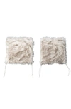 Luxe Laredo Set Of 2 Faux Fur Seat Cushions In Gradient Chocolate