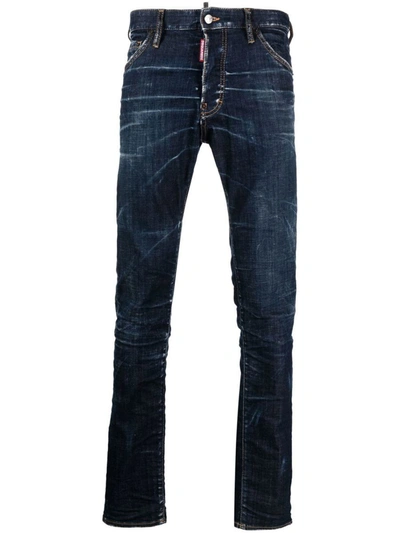 Dsquared2 Logo-patch Slim-cut Jeans In <p>