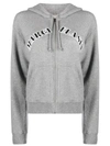 MM6 MAISON MARGIELA MM6 MAISON MARGIELA APPLIQUÉ LOGO ZIP-UP HOODIE