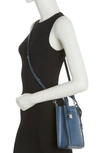 Marc Jacobs Micro Leather Tote In Azure Blue