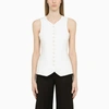Chloé Sleeveless Button-up Waistcoat In White