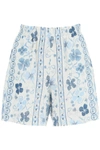 See By Chloé See By Chloe Printed Linen Blend Shorts In White