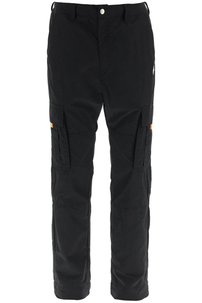 Marcelo Burlon County Of Milan Cross Nylon Cargo Pants In Black