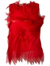 Gianluca Capannolo Isabella Ruffled Top In Red