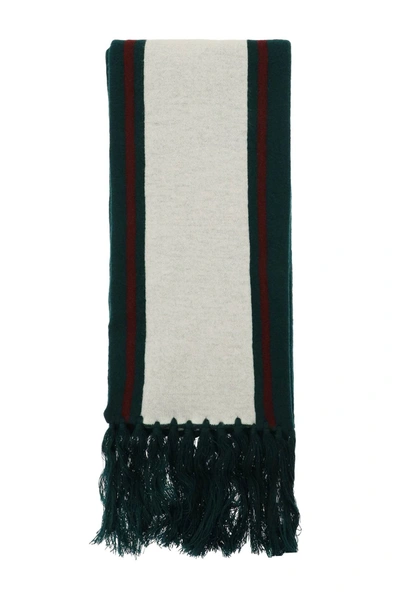 Valentino Garavani Wool College Scarf In Green