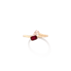 Aurate New York Toi Et Moi Gemstone Mini Vintage Ring In Rose