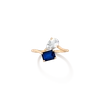 Aurate New York Toi Et Moi Gemstone Vintage Ring In Rose