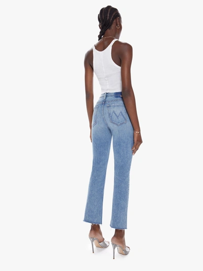 MOTHER THE TRIPPER FLOOD FRAY LEFT IN DUST JEANS IN BLUE - SIZE 33