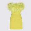 NEW ARRIVALS THE NEW ARRIVALS BY ILKYAZ OZEL LIME GREEN MINI DRESS