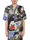 Moschino Graphic-print Cuban Shirt In Multicolor