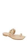 Bcbgeneration Letti Toe Loop Slide Sandal In Tan/ Platino Multi