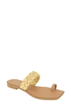 Bcbgeneration Letti Toe Loop Slide Sandal In Natural Raffia