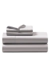 Ralph Lauren Organic Sateen 624-thread Count Flat Sheet In Silver