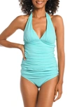 LA BLANCA ISLAND GODDESS HALTER TANKINI TOP