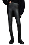 Allsaints Cora Faux Leather Leggings In Black