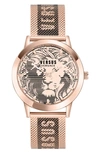 Versus Barbes Domus Mesh Strap Watch, 40mm In Gold