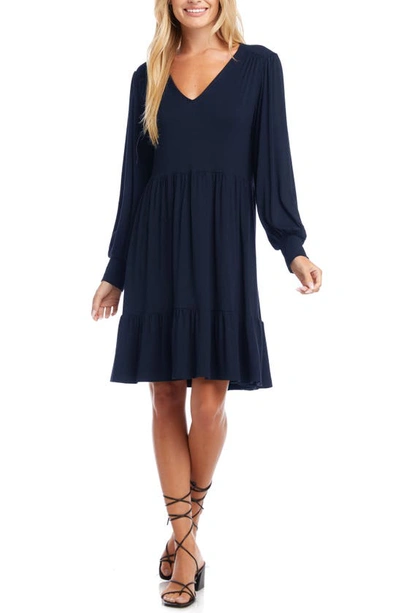 KAREN KANE KAREN KANE TIERED LONG SLEEVE DRESS